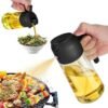 Multifunctional 2 in 1 Glass Oil Dispenser, 1 Count Oil Sprayer with Handle, Oil Dispenser for Cooking, Baking, Frying, Kitchen Utensils & Gadgets