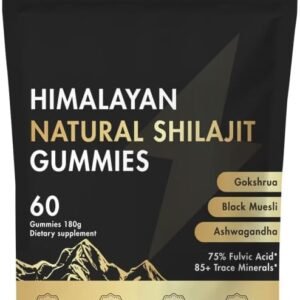 VivoNu Himalayan Shilajit Gummies | Mit Ashwagandha Gokshura & anderen Kräutern | Ohne Zuckerzusatz | 60 Gummies