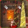 Foldable Christmas Tree, & LED Lights, Timer Function, Adjustable Flashing Modes, Indoor Outdoor Decoration #TOP PICKS